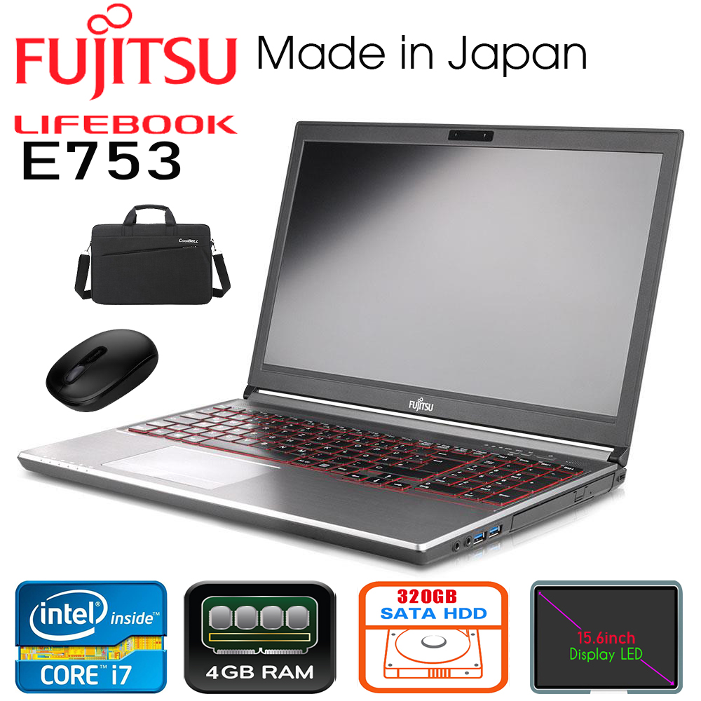 Laptop Lifebook E753 Core i5-3340M 8gb Ram 128gb SSD 15.6inch Full HD tặng chuột không dây