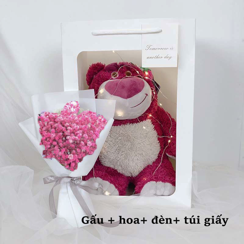 Set quà tặng sinh nhật Valentine Noel ngày lễ cho nam và nữ có gấu bông gấu dâu losto ý nghĩa - HAUN