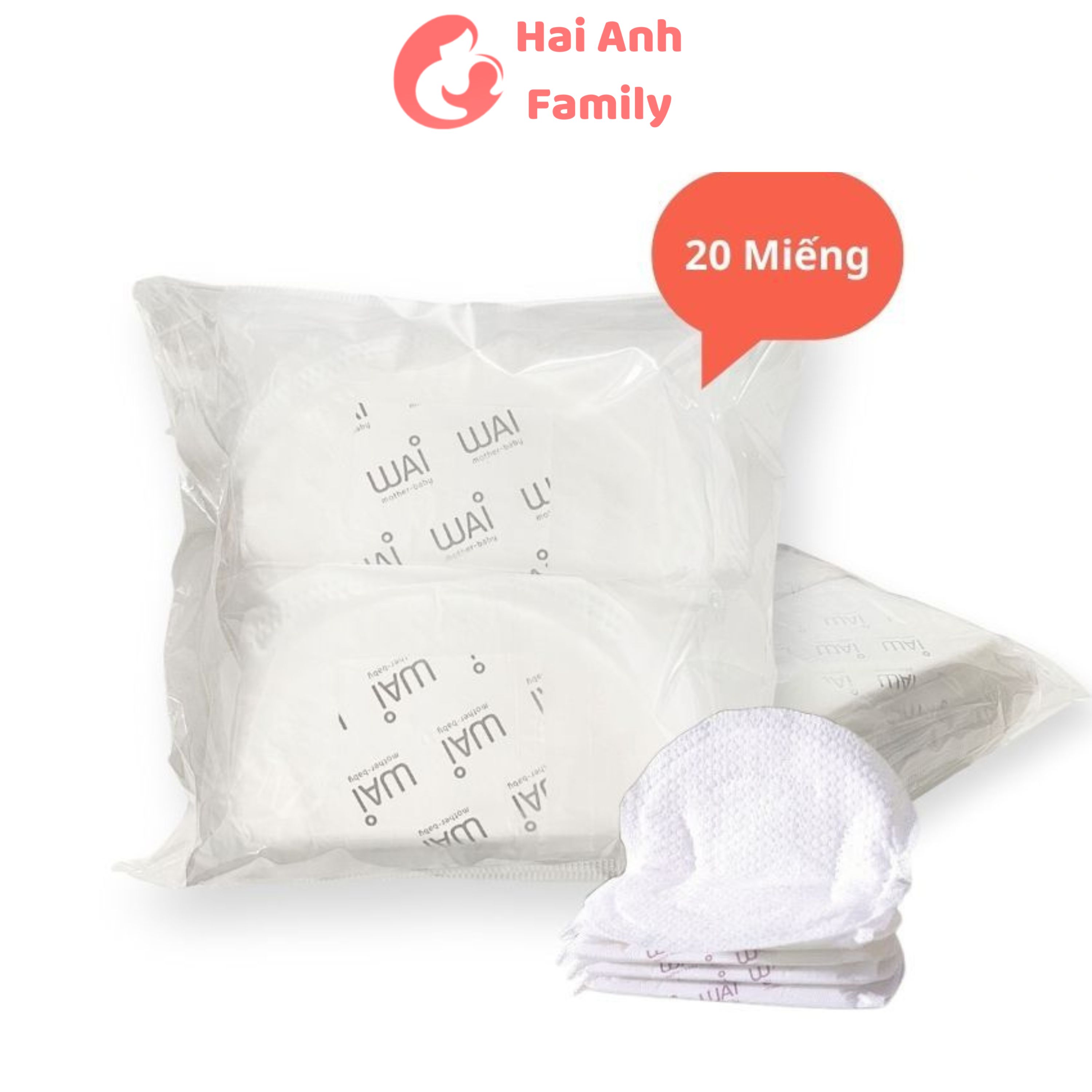 Miếng lót thấm sữa WAI siêu thấm chống tràn túi 100 miếng