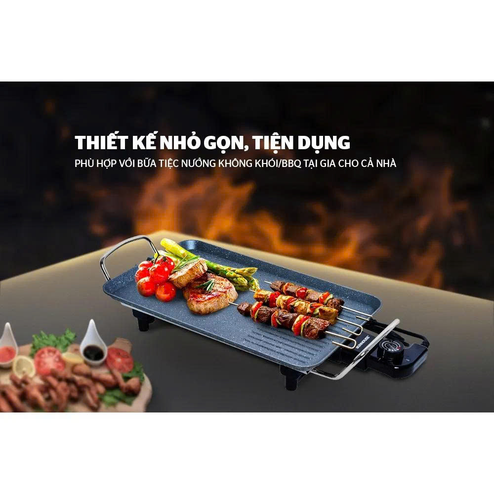 Bếp Nướng Điện SHD4607 Công Suất 1500W Tốc Độ Nướng Nhanh Tiết Kiệm Điện Năng. Bếp nướng điện không