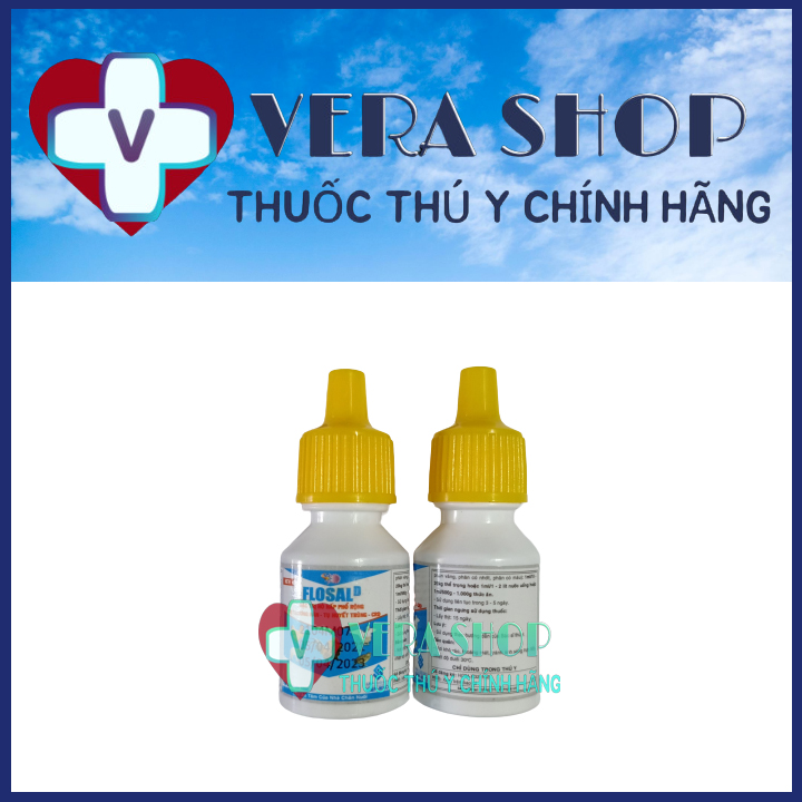 UV FLOSAL 10ML - Thuốc trị nhiễm khuẩn đường hô hấp trên gia súc gia cầm thương hàn tụ huyết trùng C