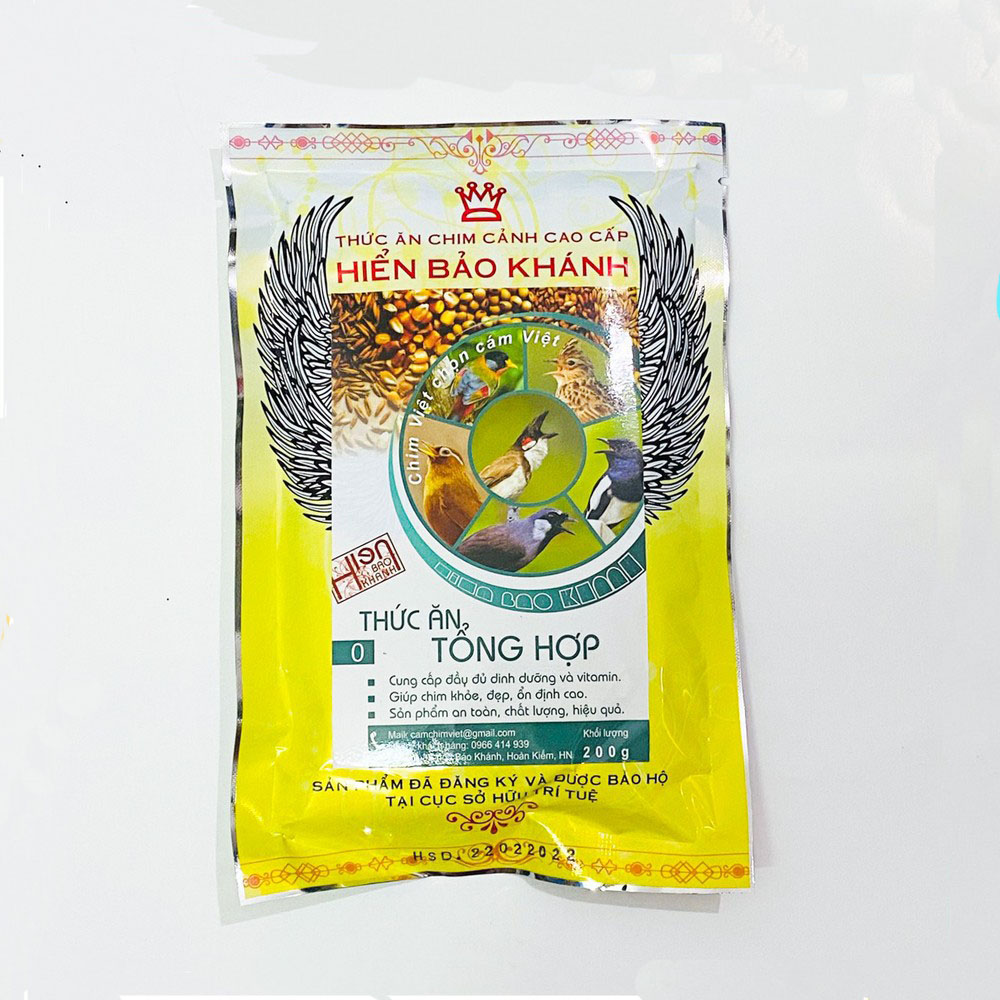 Cám chim tổng hợp Hiển Bảo Khánh số 0 cao cấp 200gram - Cám tổng hợp Hiển Bảo Khánh số 0 giá rẻ