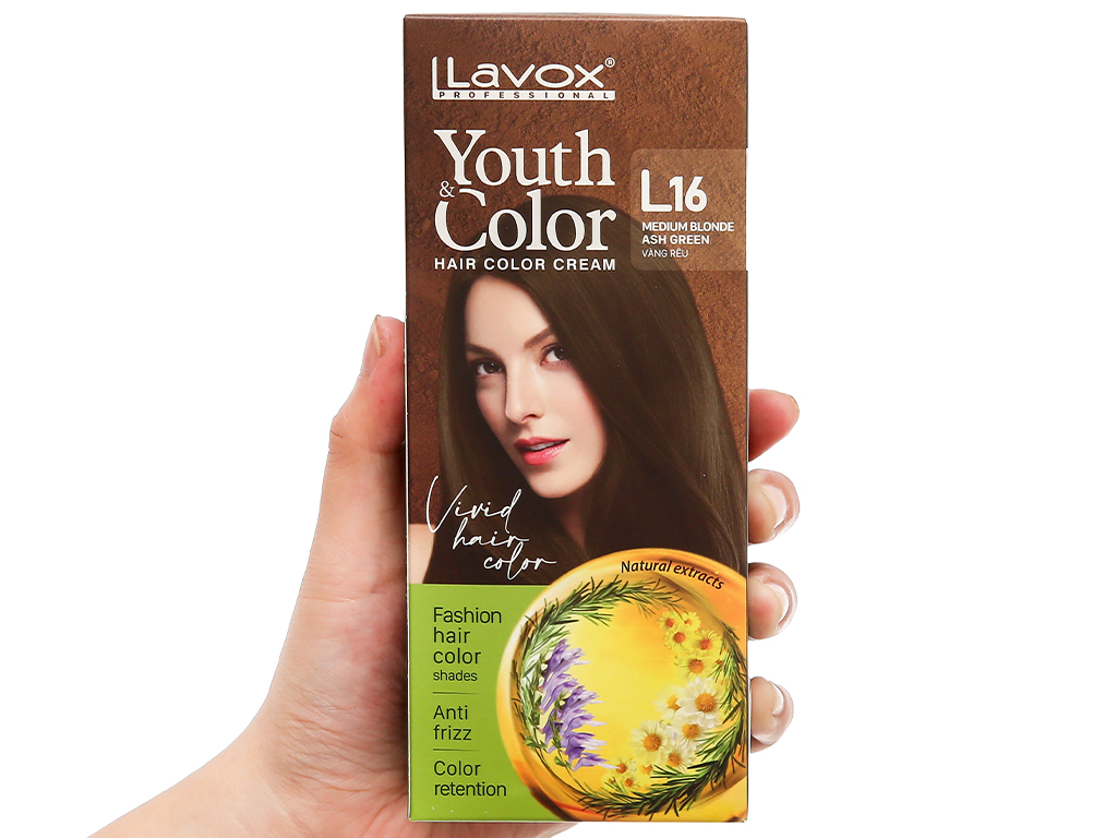 [Hcm]Kem Nhuộm Màu Tóc Cao Cấp Lavox Youth&Color L16 (Vàng Rêu)