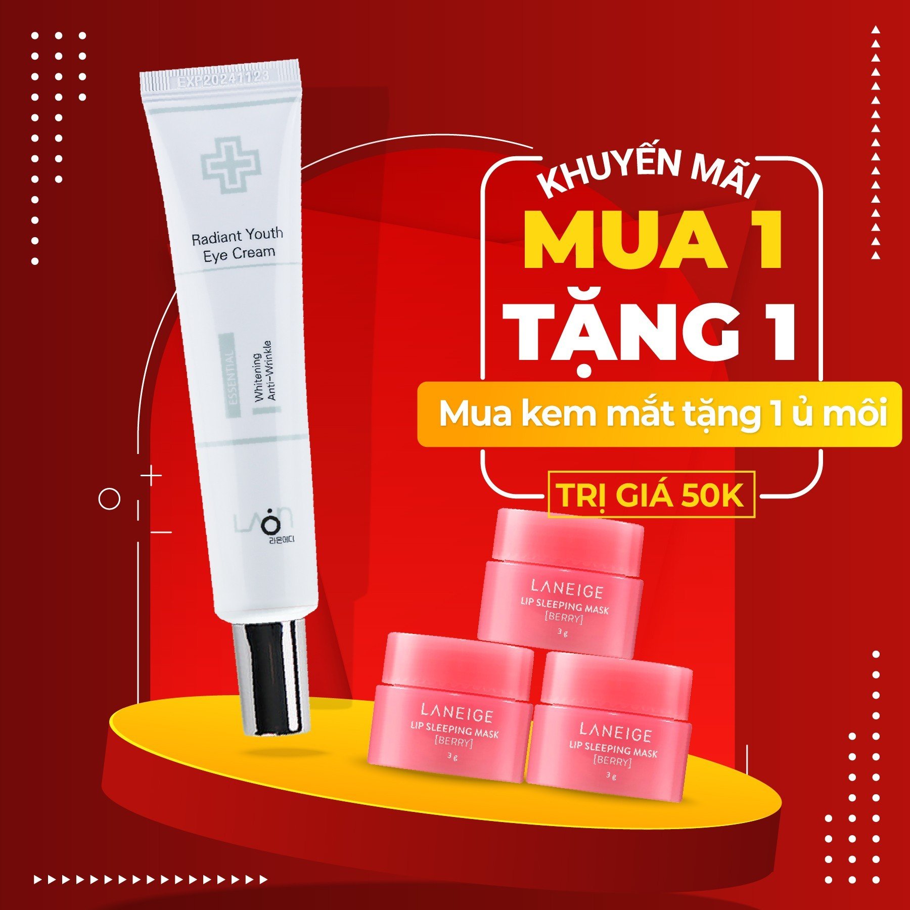 Kem dưỡng thâm mắt Laonmedi Radiant Youth Eye Cream chống lão hóa xóa quầng thâm - VK Market