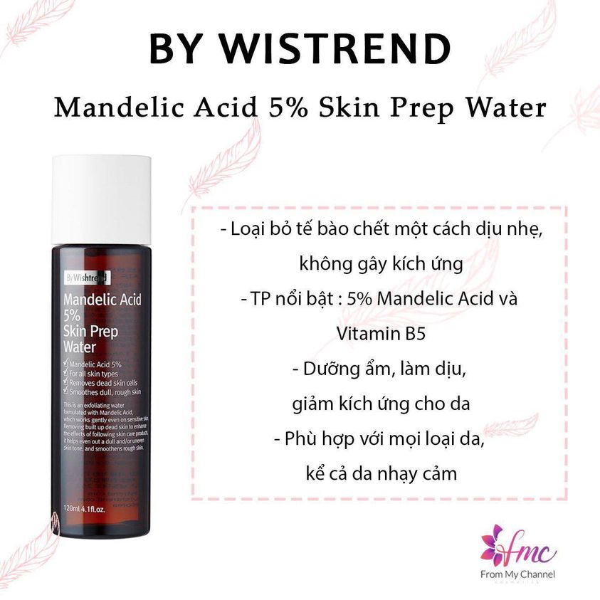 Tẩy Tế Bào Chết By Wishtrend “Mandelic Acid 5% Skin Prep Water Giúp Tái Tạo Da 120Ml