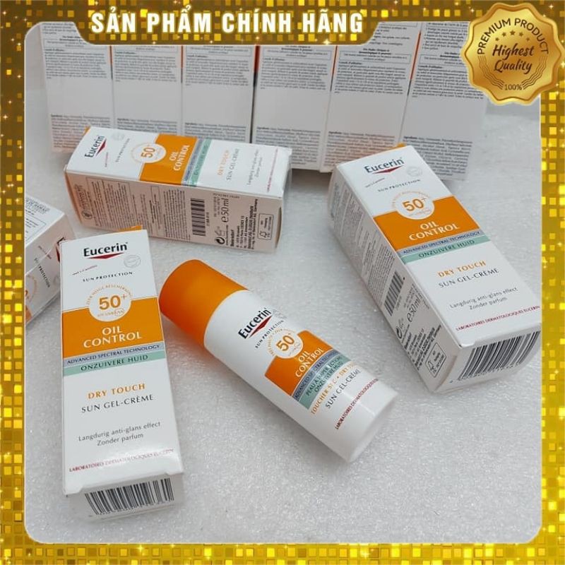 [Chính Hãng] ☑️ Kem Chống Nắng Kiểm Soát Dầu Eucerin Sun Gel - Creme Oil Control Dry Touch Spf 50+ Eucerin Đức