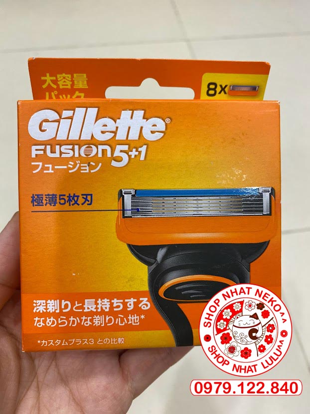 Hộp 8 lưỡi dao cạo râu Gillette Fusion Proglide Nhật bản