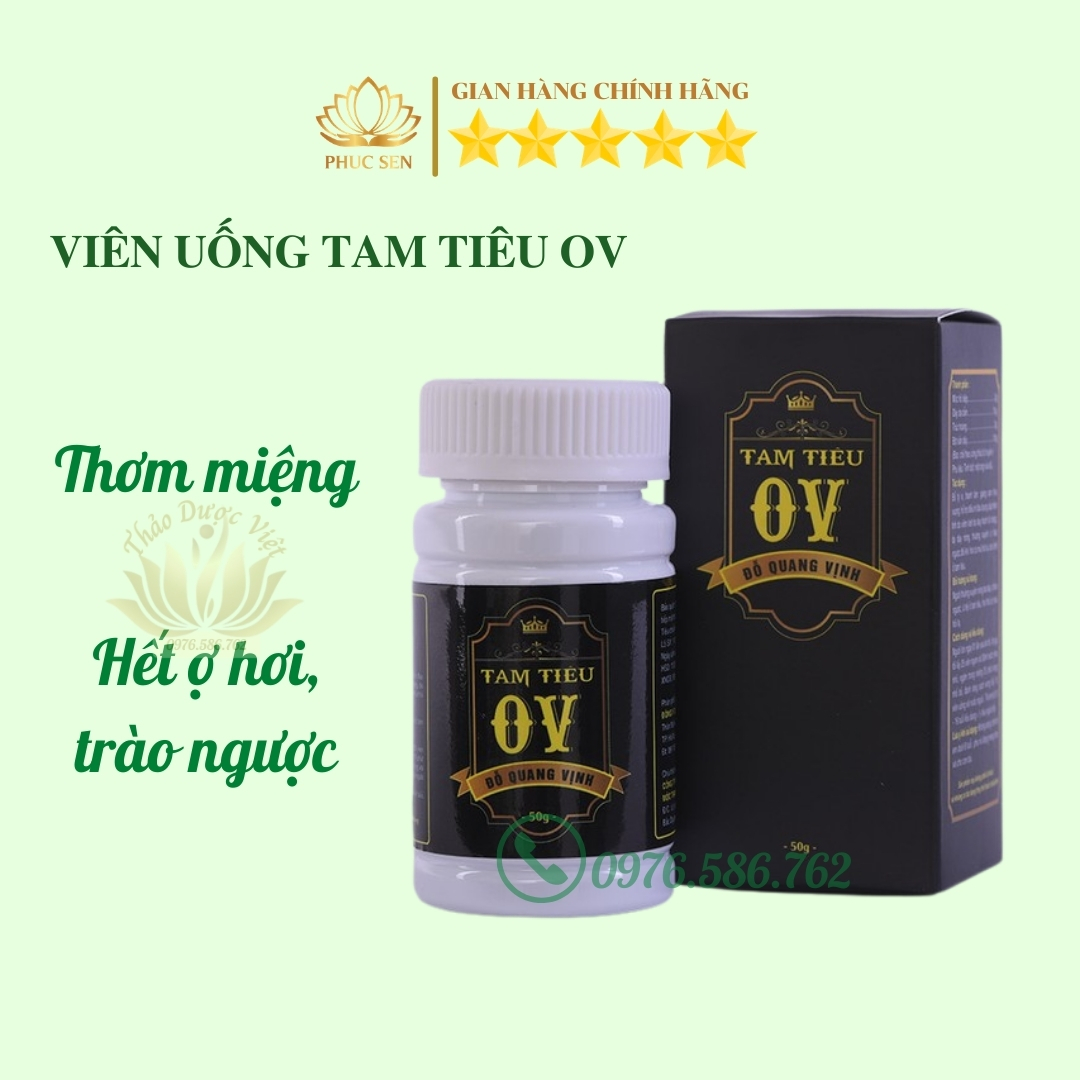 Viên Thơm Miệng Tam Tiêu Ov - Hết Hôi Miệng Trào Ngược Dạ Dày Hiệu Quả Sau 1 Tuần Sử Dụng