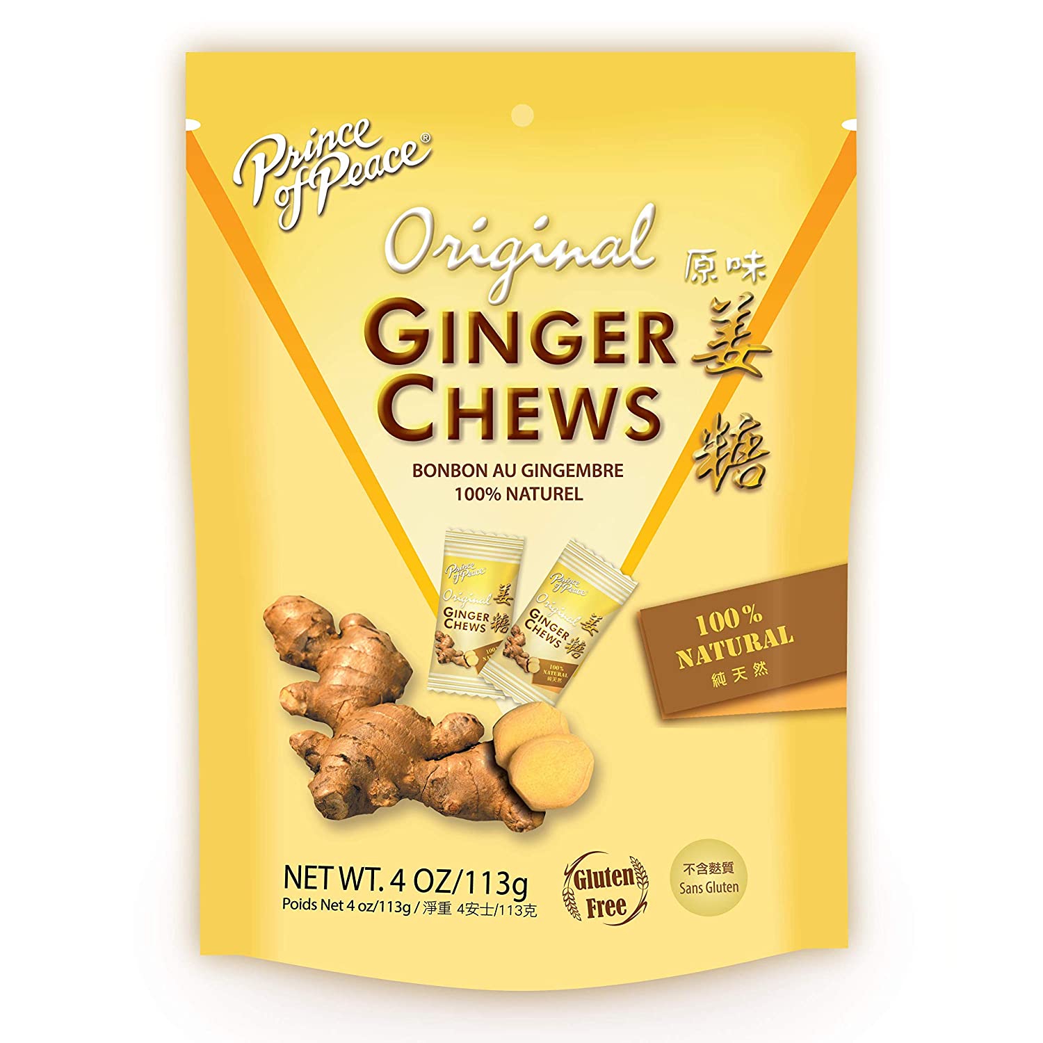 Kẹo gừng dẻo Mỹ Original Ginger Chews 113g date 2027 - EDS Mart