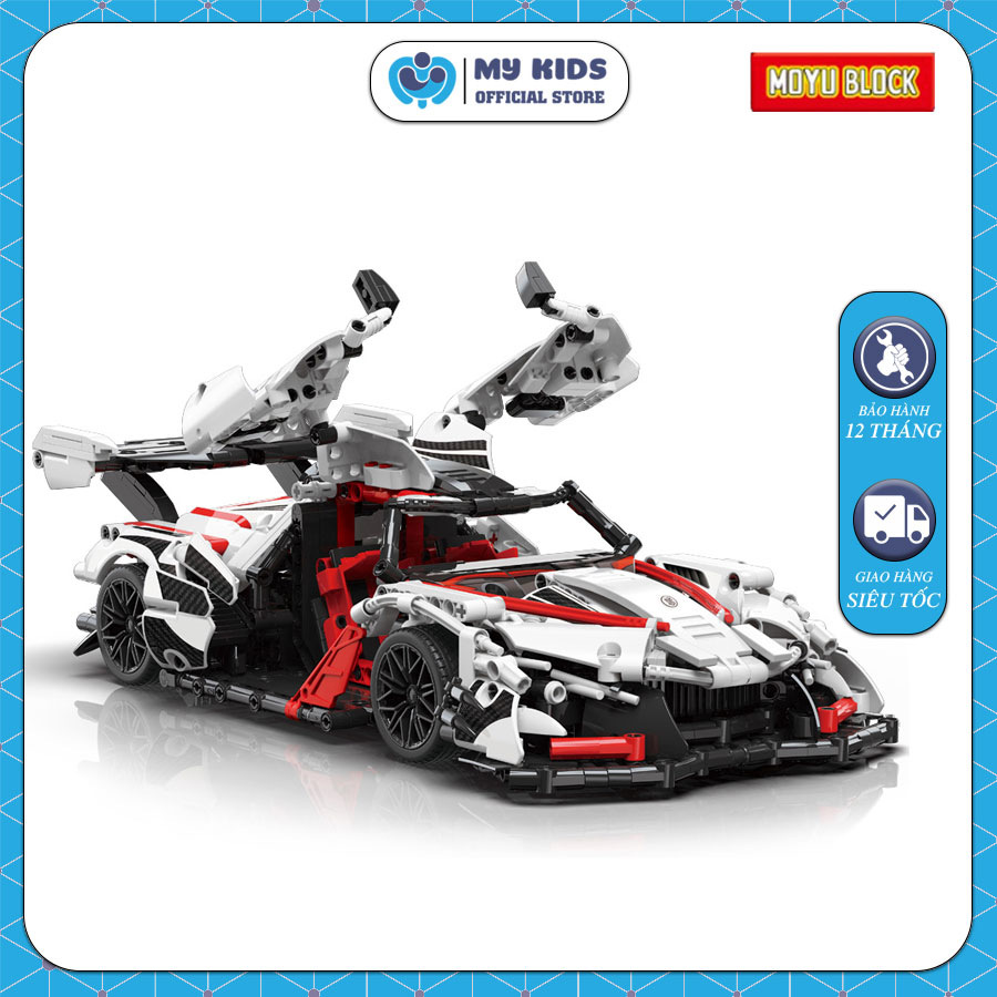 1190 Miếng Ghép | Đồ Chơi Lắp Ráp LEGO Siêu Xe Thể Thao Apollo IE Tiffany Trắng - MOYU 88301A