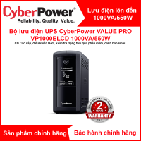 Bộ lưu điện UPS CyberPower VP1000ELCD (1000VA/550W) - Hàng chính hãng CyberPower VietNam