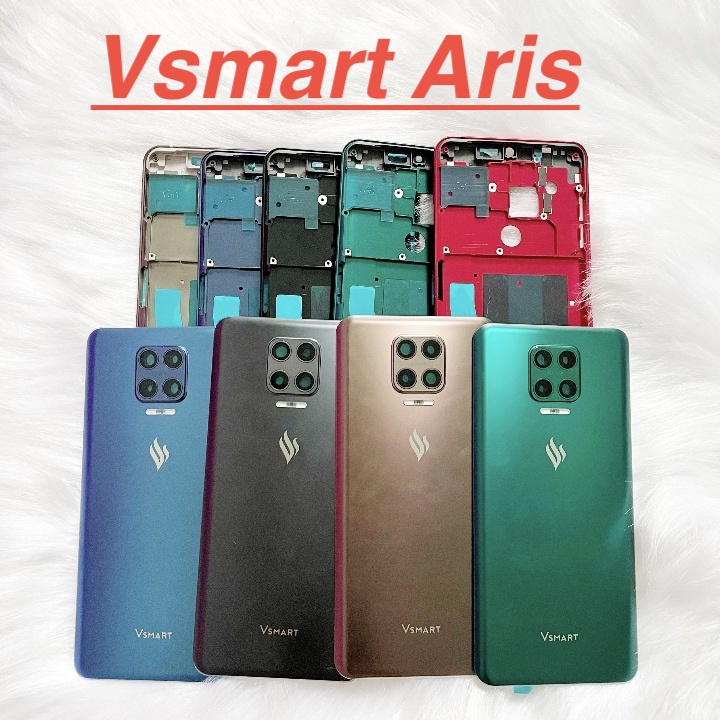 Nắp Lưng Sườn Viền Vsmart Aris Sườn Viền Vỏ Màn Hình Benzen Kính Camera Linh Kiện Thay Thế