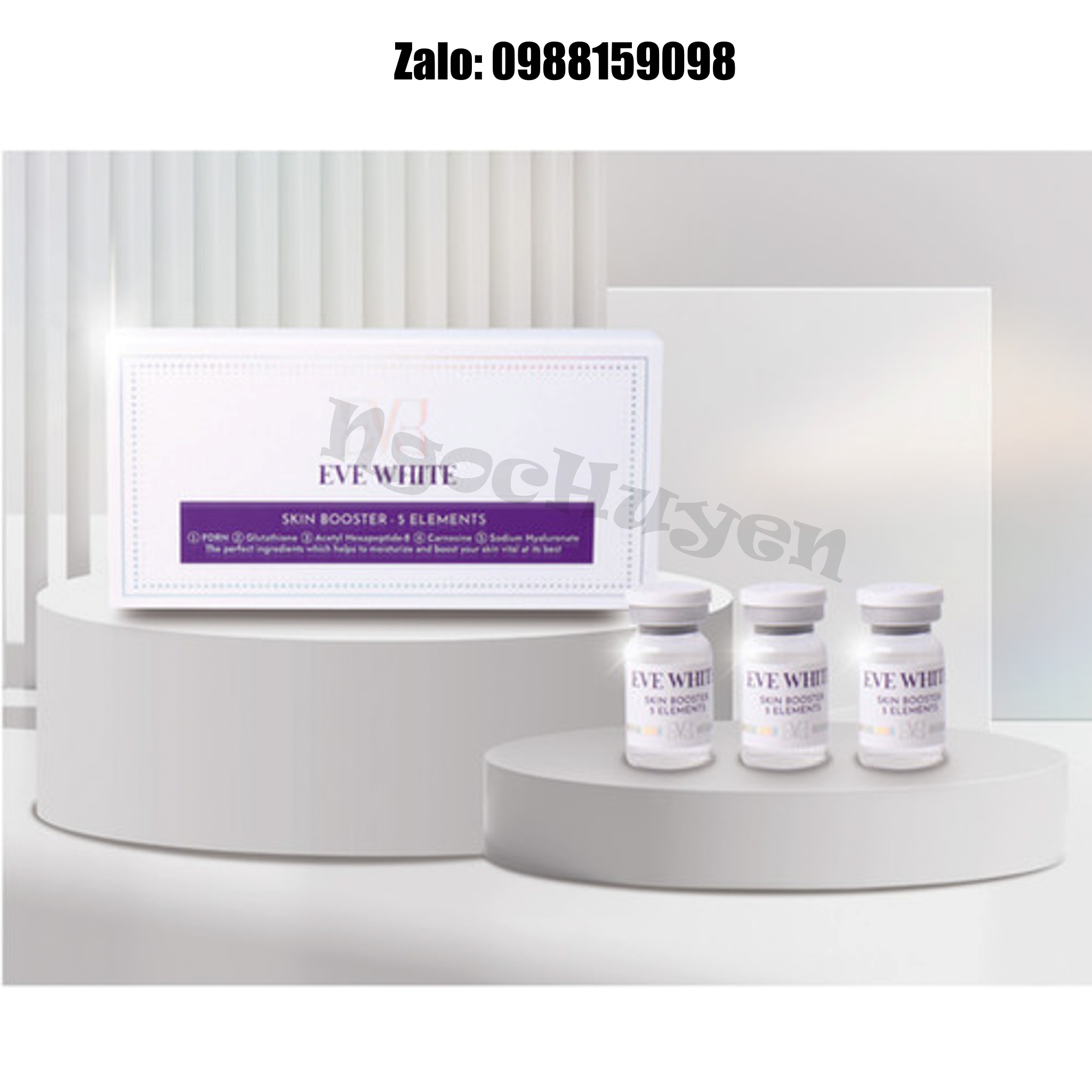 Tinh chất căng bóng da tiêm meso Eve White - 1hộp 5 lọ 5ml