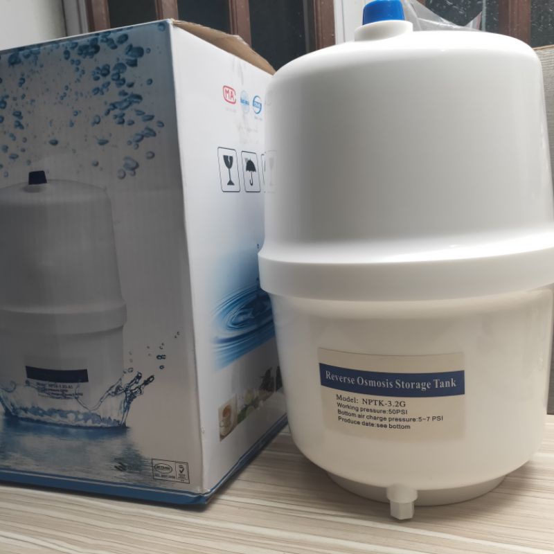 [Freeship] Bình áp máy lọc nước RO dung tích 10L ruột inox kèm van - VKbap001