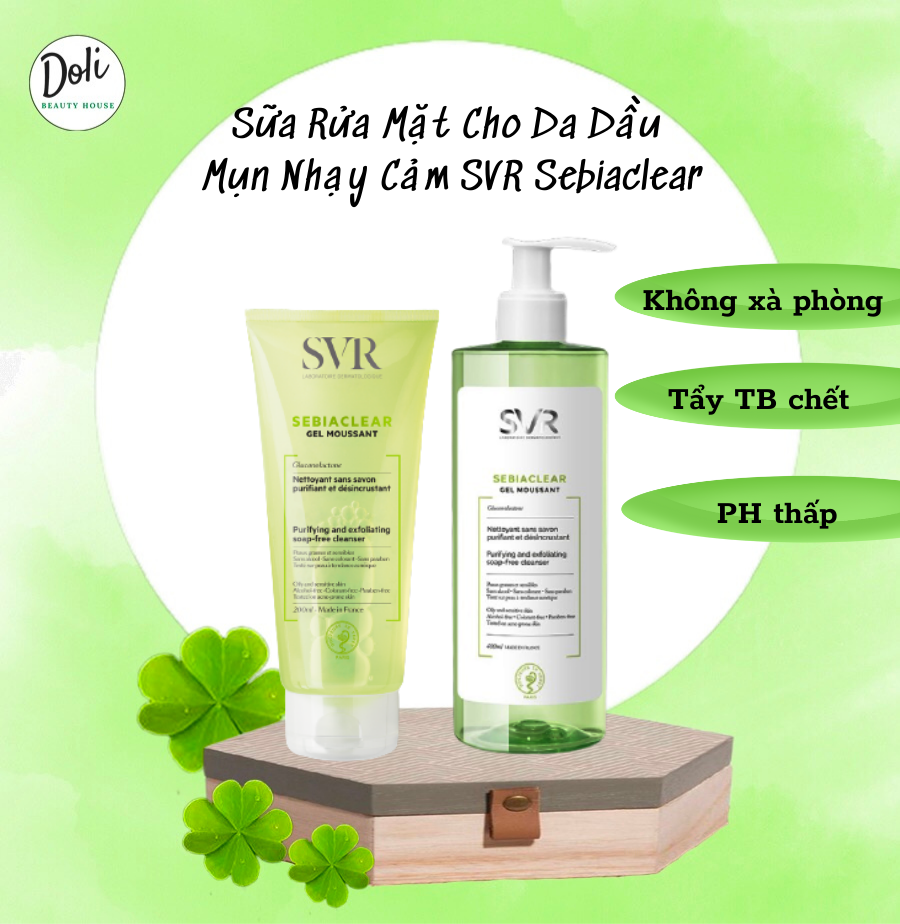 Gel Rửa Mặt Svr Không Chứa Xà Phòng Cho Da Dầu