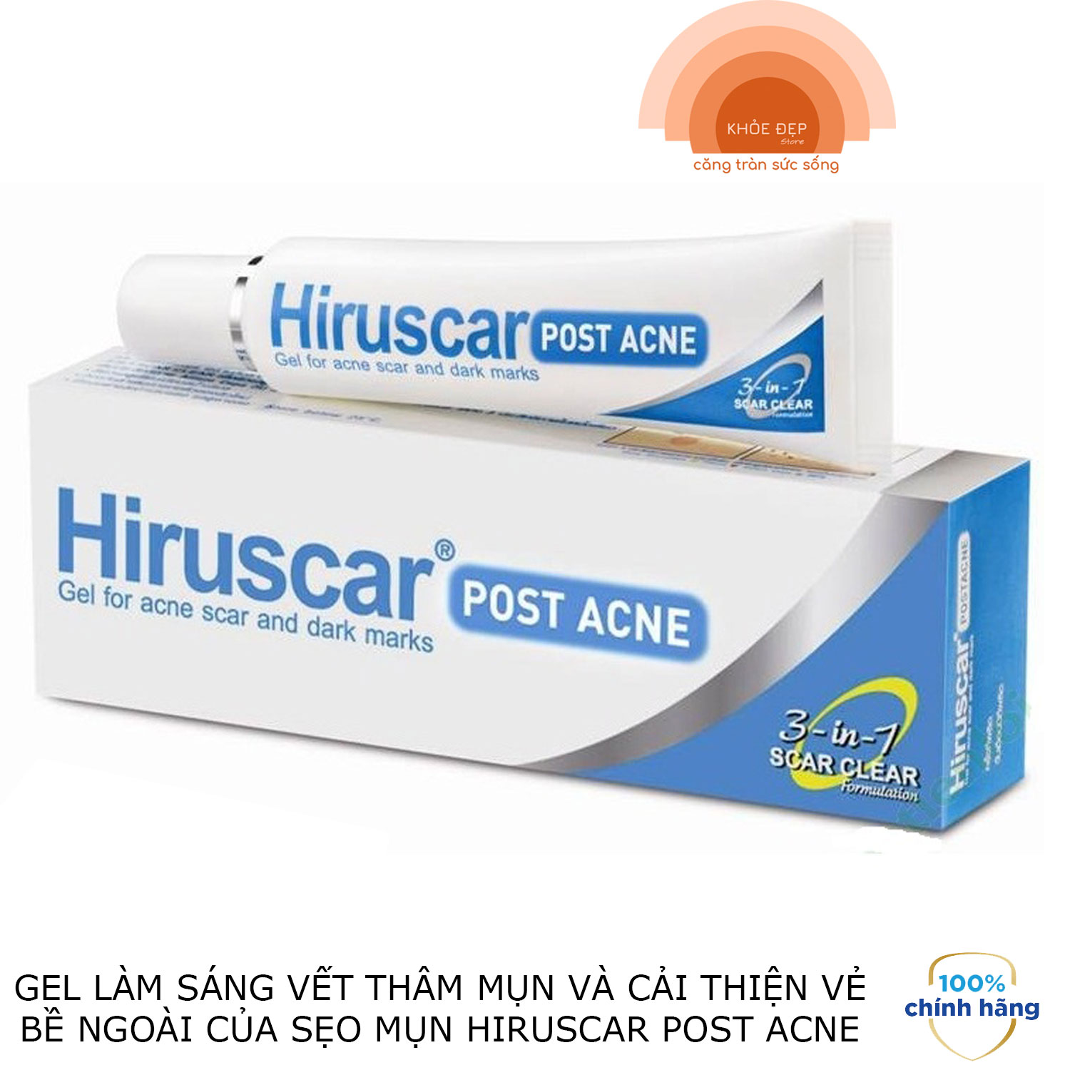 [Hcm]Gel Làm Sáng Vết Thâm Mụn Và Cải Thiện Vẻ Bề Ngoài Của Sẹo Mụn Hiruscar Post Acne 5G