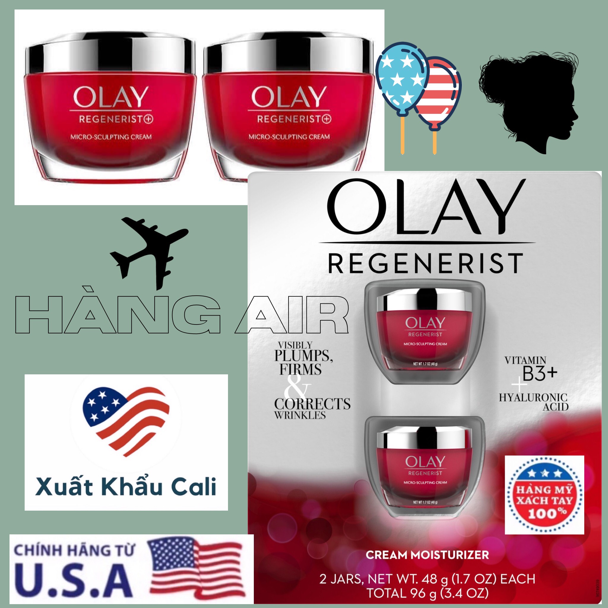 [Hcm]Olay Regenerist Plus Micro - Sculpting Cream (48G) 1 Hu Hsd 2023