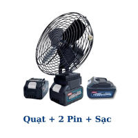 Quạt Tĩch Điện Pin 10 Cell Dùng Liên Tục 8H Quạt Pin Makita Tích Điện 2 Cấp Độ Gió Siêu Mát ZDS