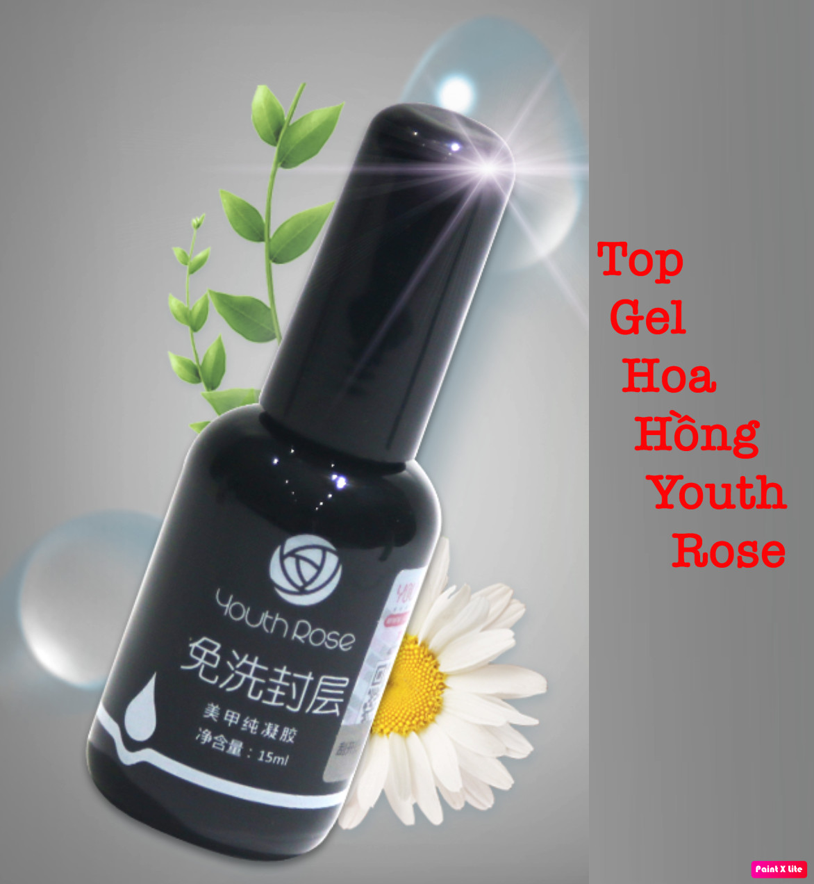 Sơn Bóng Gel Hoa Hồng Youth Rose Chính Hãng 15Ml