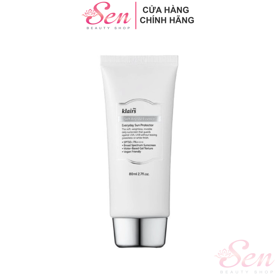 [Hcm]Kem Chống Nắng Dear Klairs Dưỡng Và Làm Mềm Da Soft Airy Uv Essence Spf50+ 80Ml