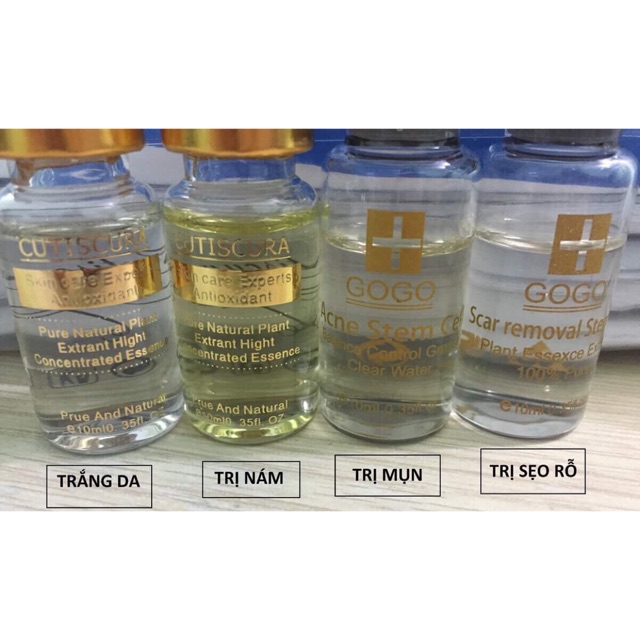 [HCM]Tế Bào Gốc Cutiscura 10ml mụn trắng da trẻ hóa nám tàn nhang sẹo rỗ