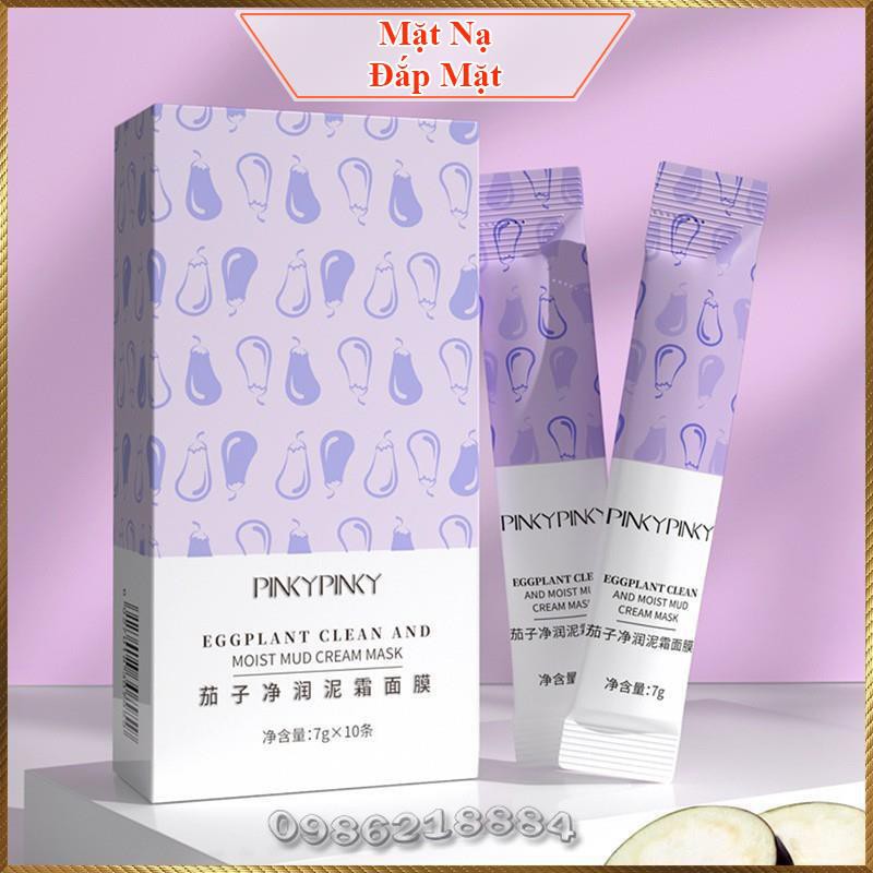 Mặt nạ bùn cà tím PINKYPINKY Eggplant Clean and Moist Mud Cream Mask dưỡng ẩm kiểm soát dầu PEM2