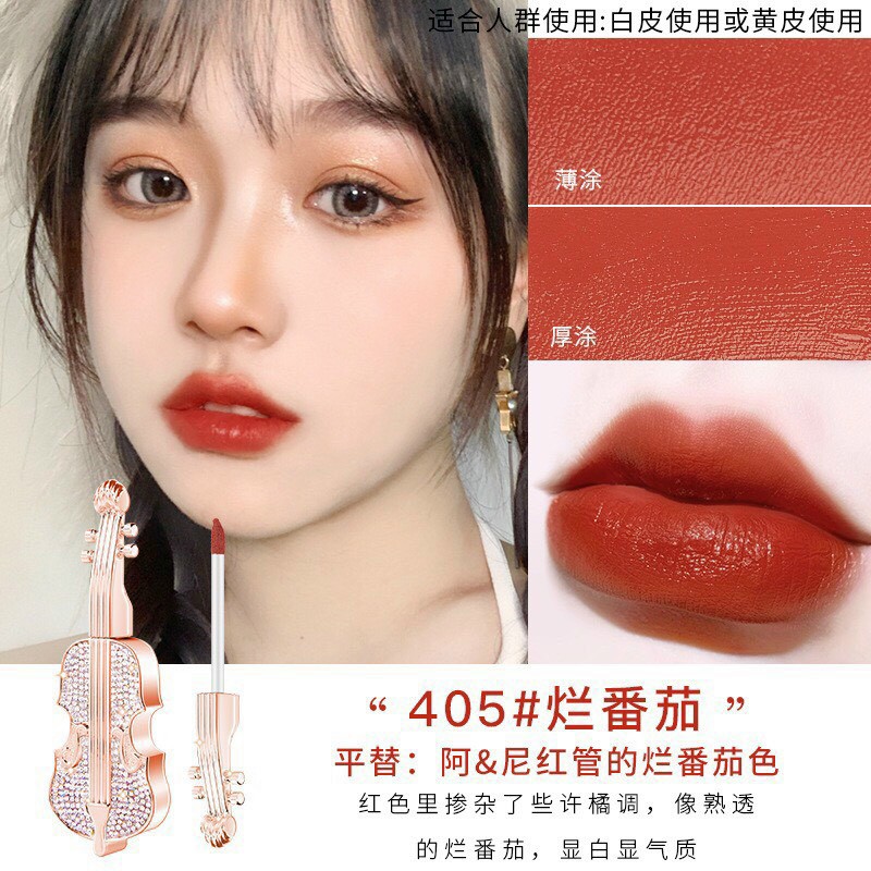 [HCM]Son kem Cây Đàn Đính Đá Soft Mist Velvet (Lẻ 1 Cây )