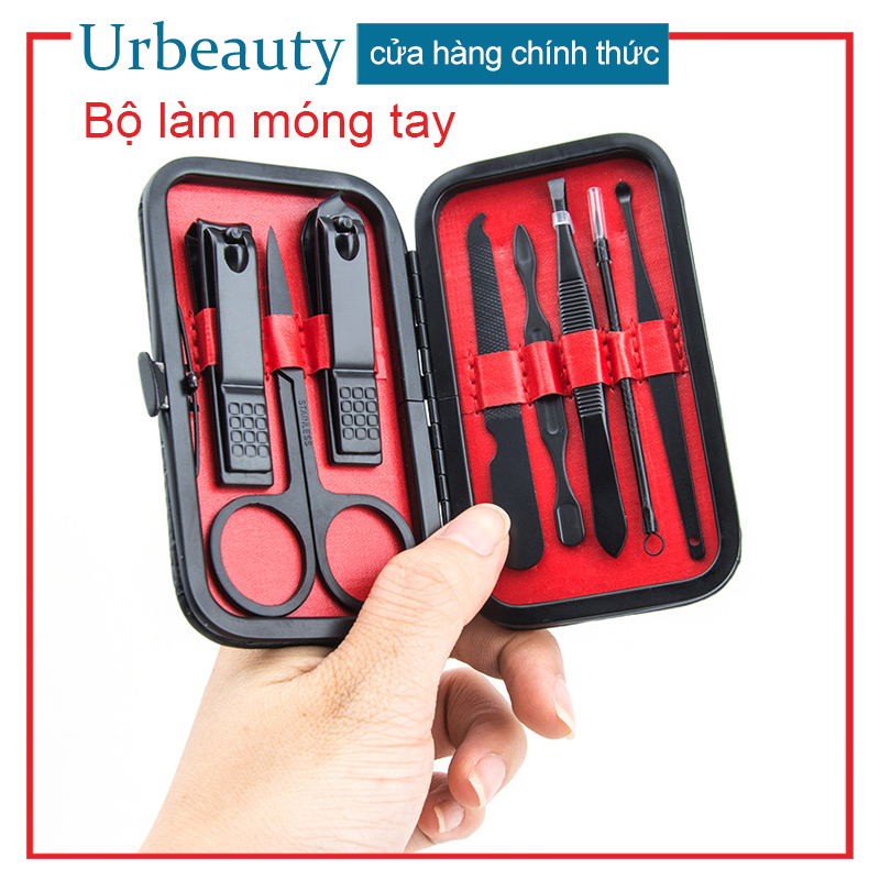 【Urbeauty Mall】Nail Clip Set 8 Bộ Làm Đẹp Kéo Móng Tay Nail Nail Dụng Cụ Làm Móng Bộ Kìm Cắt Móng Cho Gia Đình 8 Món Như Ảnh Dũa Móng Tay Kéo Nhíp