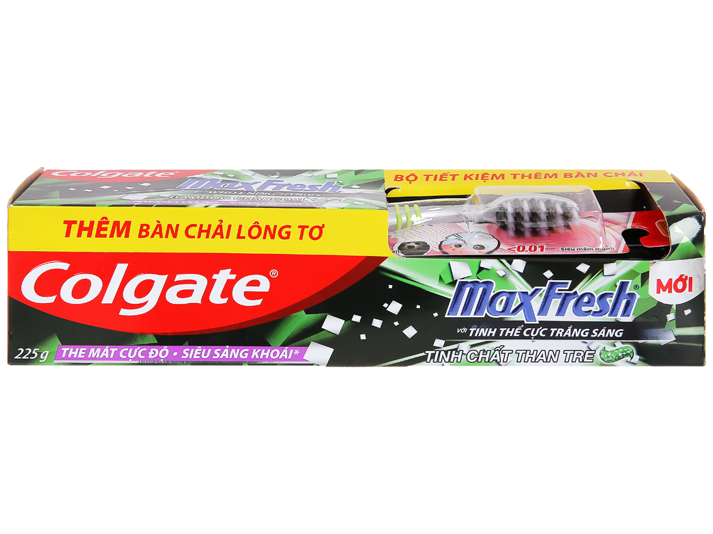 [Hcm]Kem Đánh Răng Colgate Max Fresh Tinh Chất Than Tre 225G (Hộp)