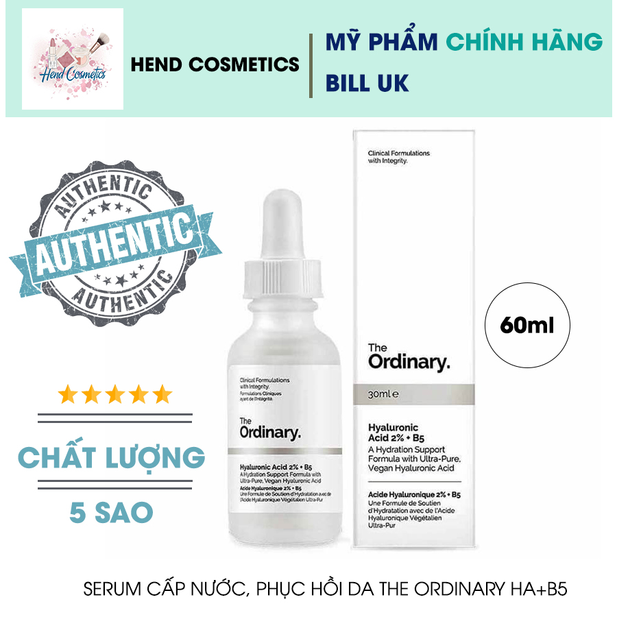 [Hàng Anh Quốc] The Ordinary Hyaluronic Acid 2 % + B5 - Tinh Chất Cấp Nước Phục Hồi Da