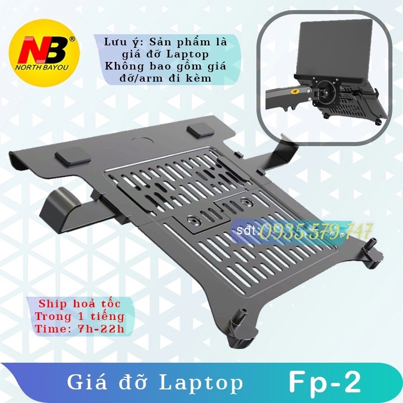 FP2 - Giá Đỡ Kẹp LAPTOP MÁY TÍNH BẢNG IPAD [Màn hình 10- 17.3 inch] -[Lắp đặt cùng các tay treo màn 