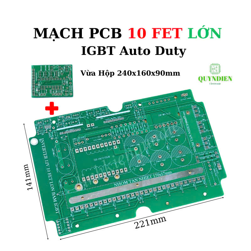 PCB bo mạch kích đ iện 10 fet lớn băm IGBT Auto Duty - Linh Kiện Điện Tử QUỲNH DIỄN