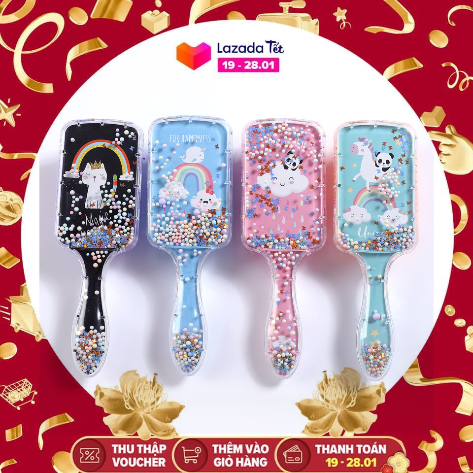 [HCM]Lược Chải Tóc Có Gán Trong Suốt Hình Nhũ Xinh Xắn – Giao Ngẫu Nhiên