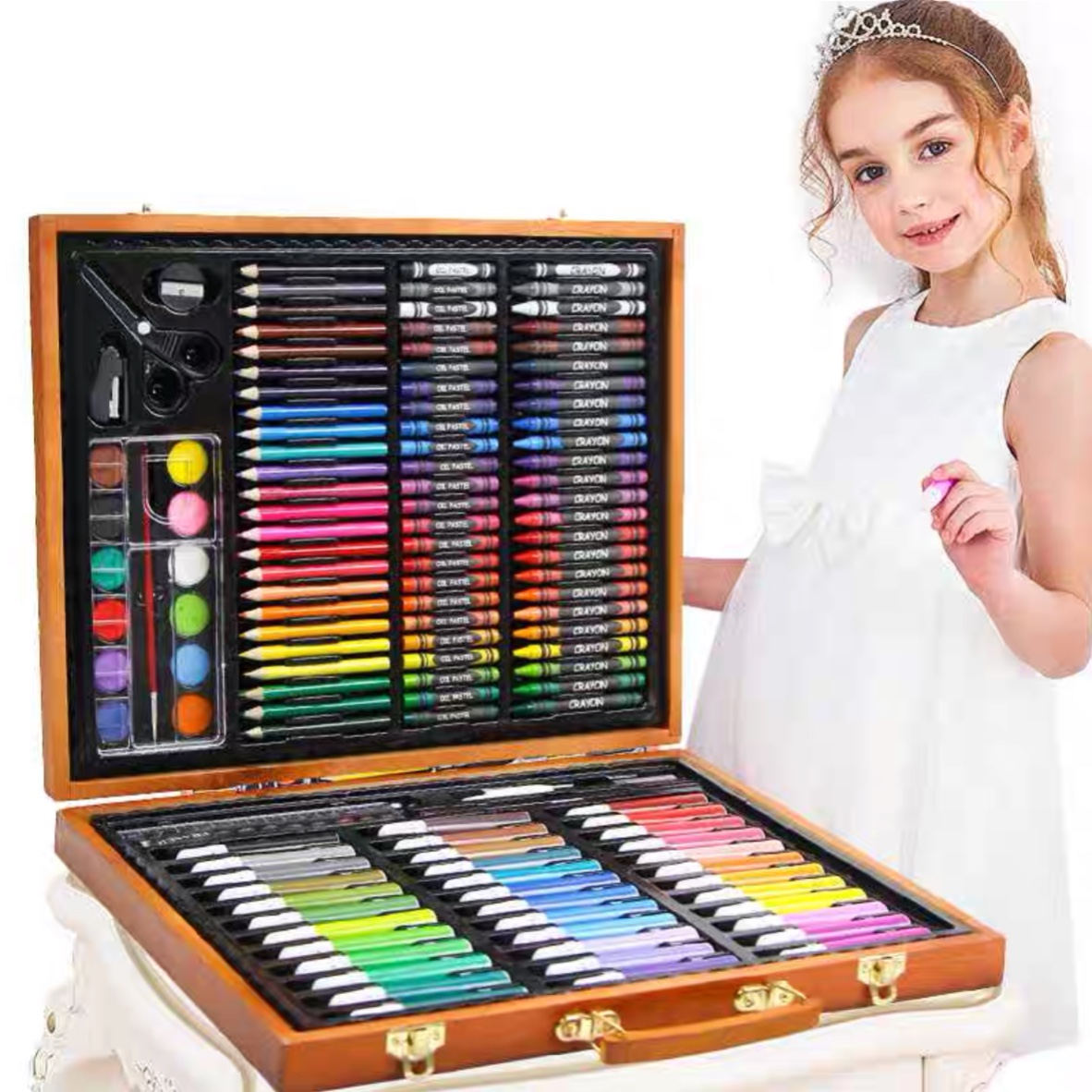 [Loại tốt] HỘP BÚT CHÌ MÀU ĐA NĂNG 150 CHI TIẾT CHO BÉ TẬP VẼ TẬP TÔ MÀU SIÊU ĐẸP- TRỌN BỘ ĐẦY ĐỦ 150 DỤNG CỤ CAO CẤP CHUYÊN DÙNG HỌC MỸ THUẬT CHO BÉ