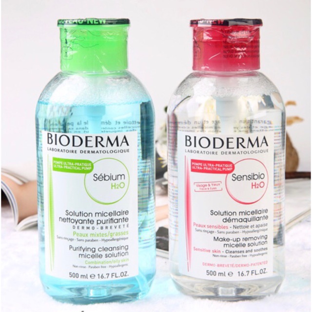 ( Mẫu nắp nhấn ) Nước Tẩy trang BIODERMA 500ml nội địa Pháp