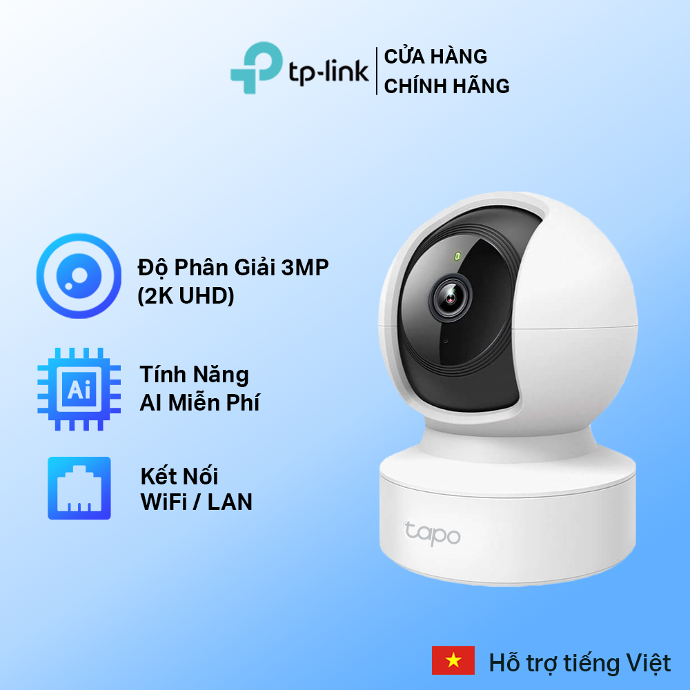 Camera IP Tapo C220 - 4MP, Quay Quét 360 Độ, Hỗ Trợ Cloud Storage