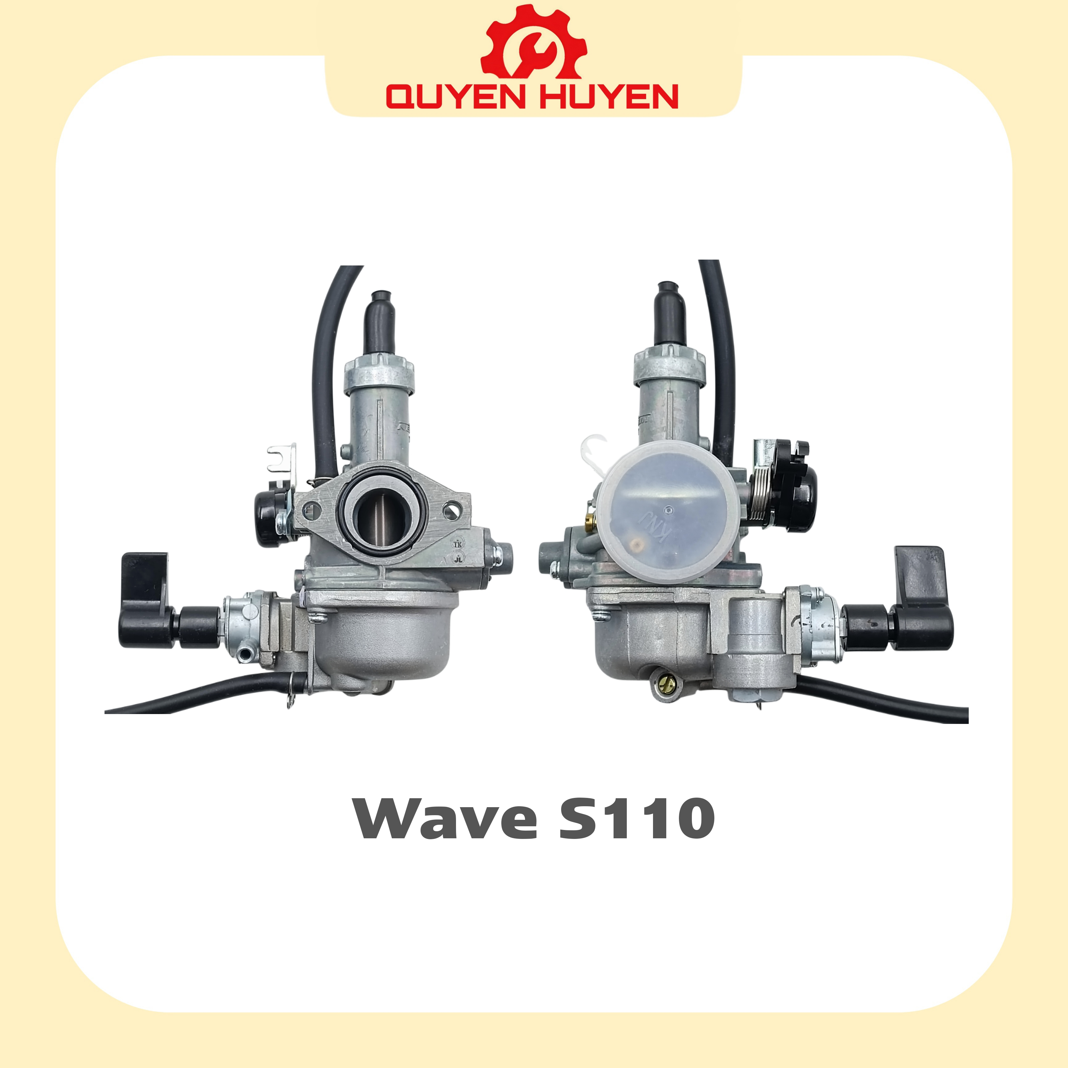 Bộ chế hoà khí xe Wave Rs/100 Wave S110 Alpha 110 - Bình xăng con xe máy Honda