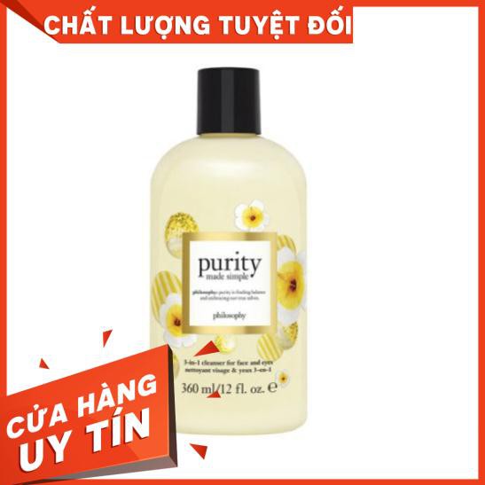 Sữa Rửa Mặt Philosophy Purity Made Simple 3 In 1 Cleanser For Face And Eyes Sản Phẩm Tốt Chất Lượng Cao Cam Kết Như Hình Đảm Bảo Chính Hãng An Toàn Cho Người Sử Dụng