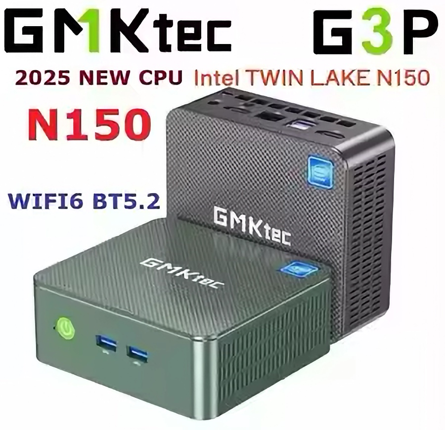 Mini Pc N100⏐N150⏐N200 GMK G3 Plus Beelink EQ14 Morefine M8 Intel gen 12th Twin Lake 25W T8 Tiny