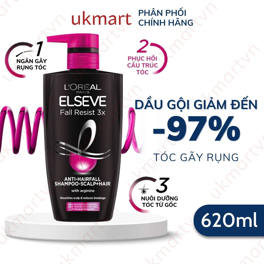 Dầu gội ngăn gãy rụng tóc LOreal Elseve 620ml Dầu Xả LOreal Paris Dưỡng Tóc Giảm Gãy Rụng 280ml Else