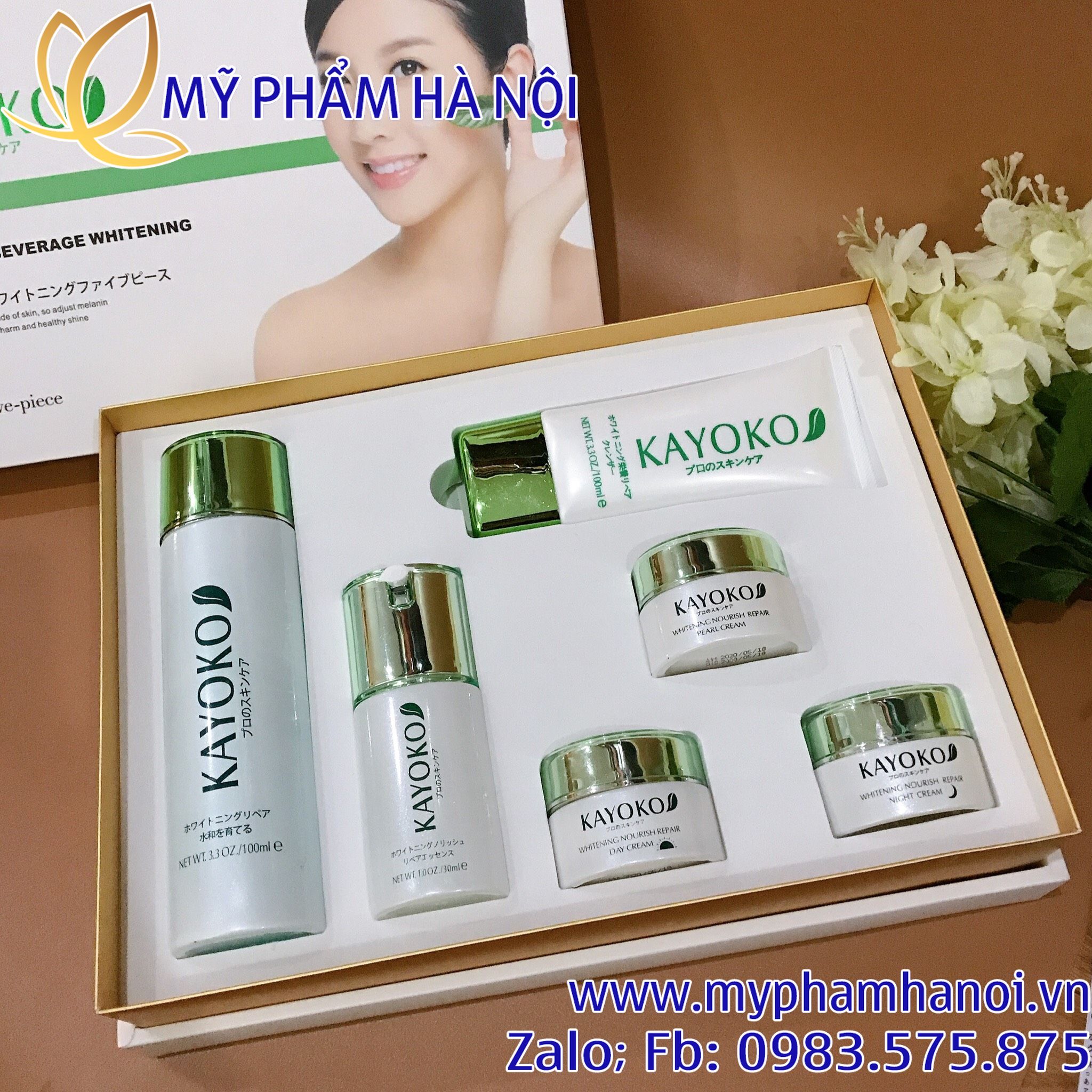 BỘ MỸ PHẨM CHỐNG NÁM TÀN NHANG CAO CẤP KAYOKO 6 IN 1