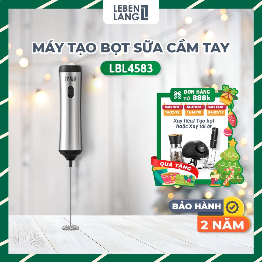 Máy tạo bọt cầm tay Lebenlang LBL4583, nhỏ gọn tiện lợi, công suất 10W