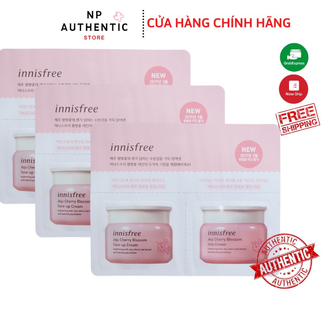 [Combo 3 Set] Set Dưỡng Trắng Da Ngày Đêm Hoa Anh Đào Innisfree