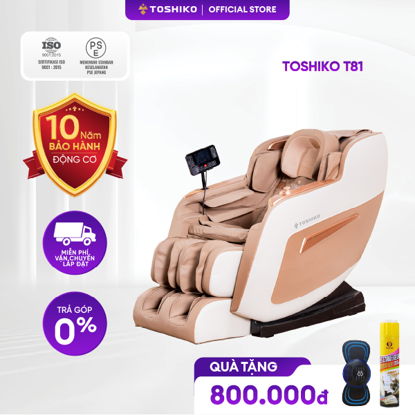 Ghế Massage Toàn Thân Đa Năng Cao Cấp Toshiko T81 Con lăn massage chuyên sâu cổ vai gáy tổ hợp 15 bà