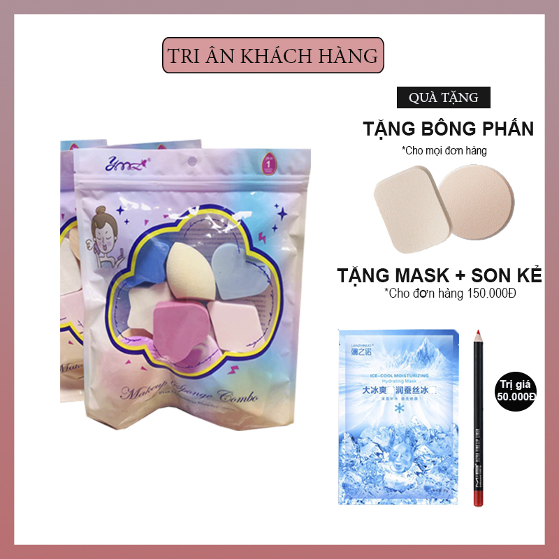 Bông mút trang điểm mềm mịn dễ sử dụng 1 gói 15 bông (màu ngẫu nhiên).(FREESHIP TOÀN QUỐC)(HÀNG CHÍNH HÃNG)