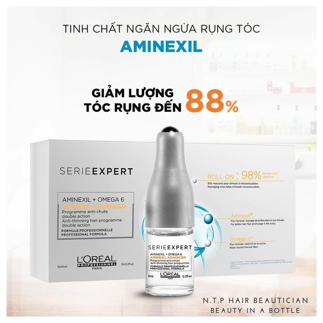 Tinh Chất Ngăn Rụng Tóc Loréal Aminexil + Omega 6 10 X 6Ml