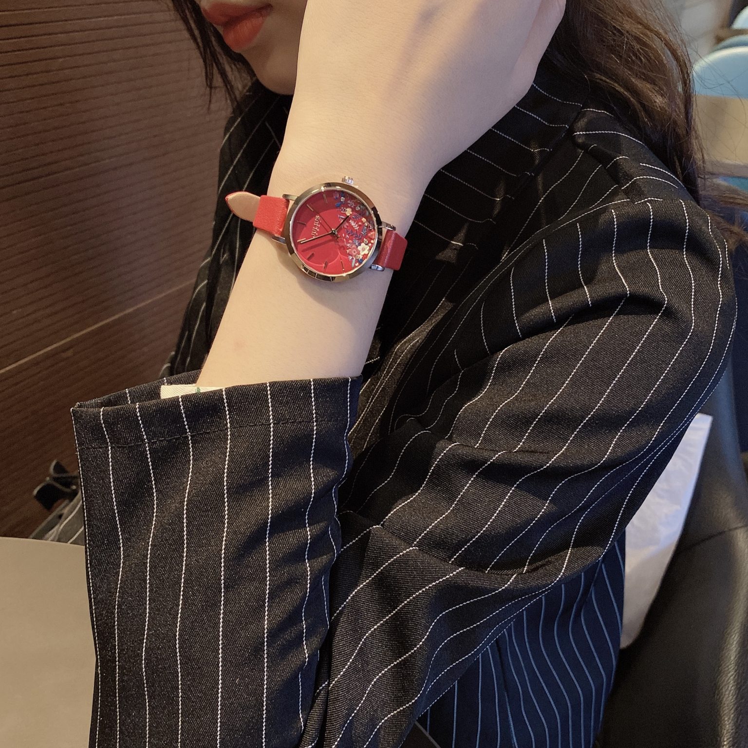Đồng Hồ Nữ dây da JA-1089C Julius Hàn Quốc  đồng hồ nữ chính hãng chống nước