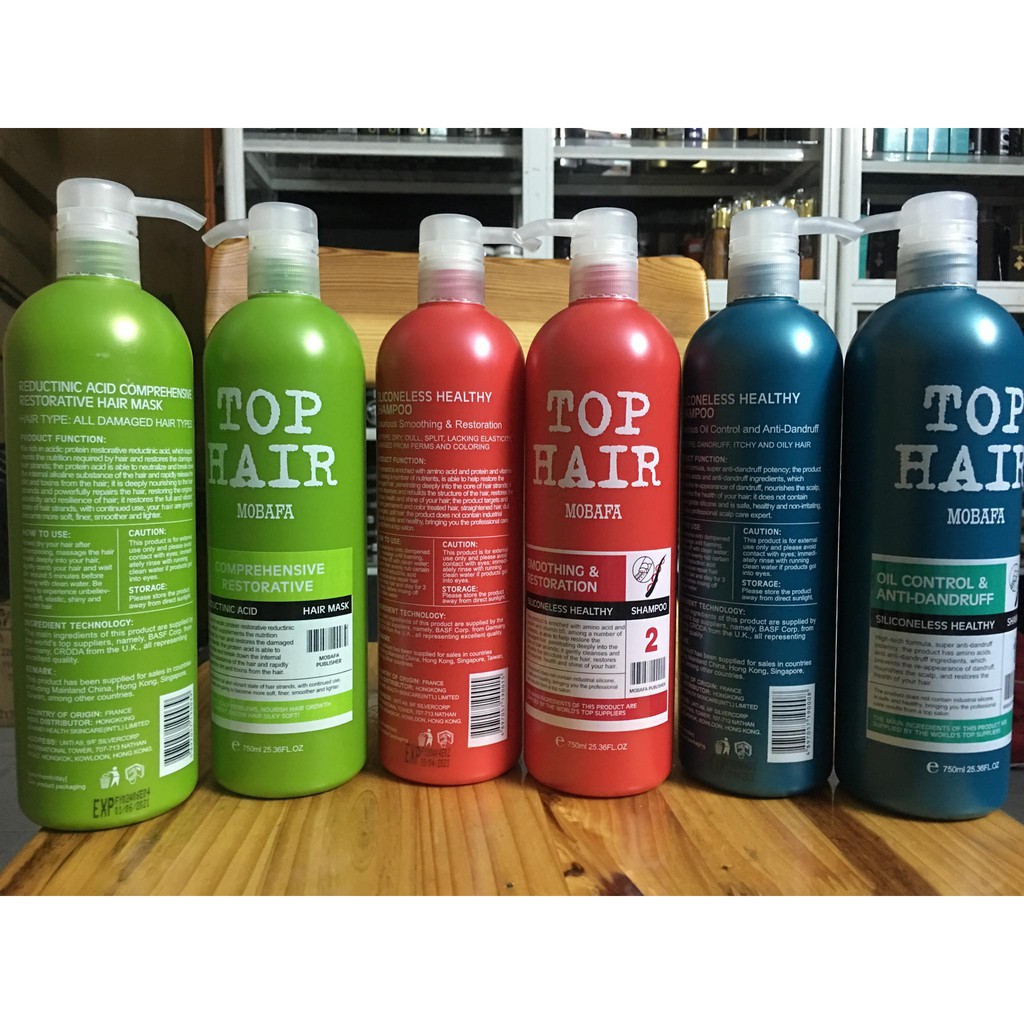 Cặp Dầu Gội Xả Top Hair Phục Hồi Giúp Tóc Chắc Khỏe 750Ml X 2