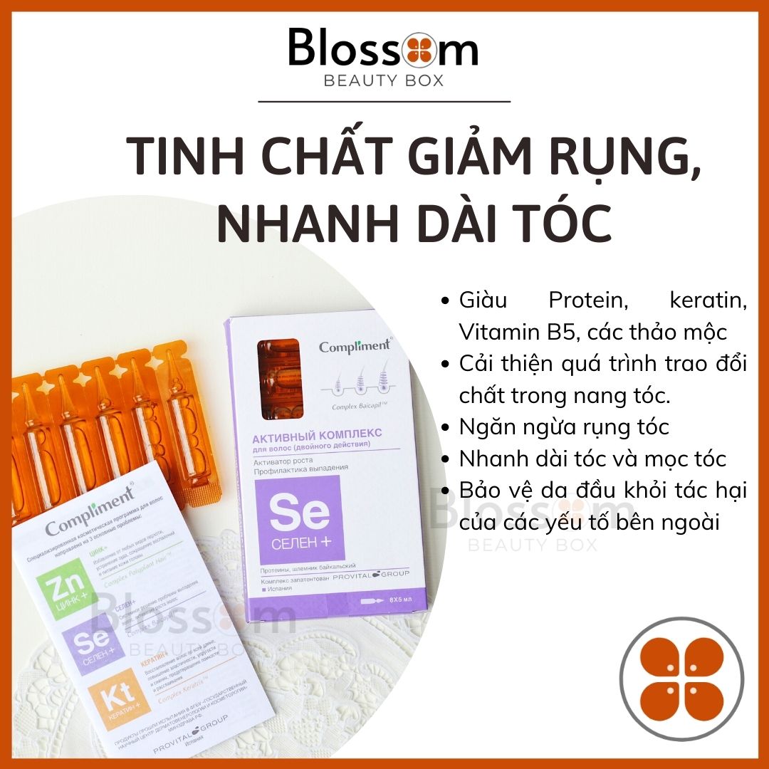 [Hcm]Tinh Chất Serum Giúp Mọc Tóc Giảm Rụng Tóc Và Nhanh Dài Tóc Compliment Se Selen+