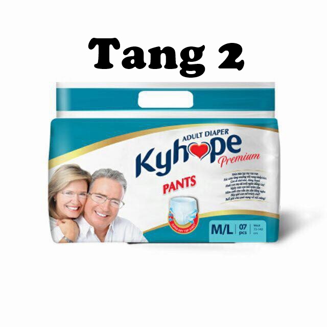 [Tặng 2 Miếng] Tã Quần Kyhope Người Lớn Siêu Thấm Hút Mền Mại M/L 7 + 2 Miếng